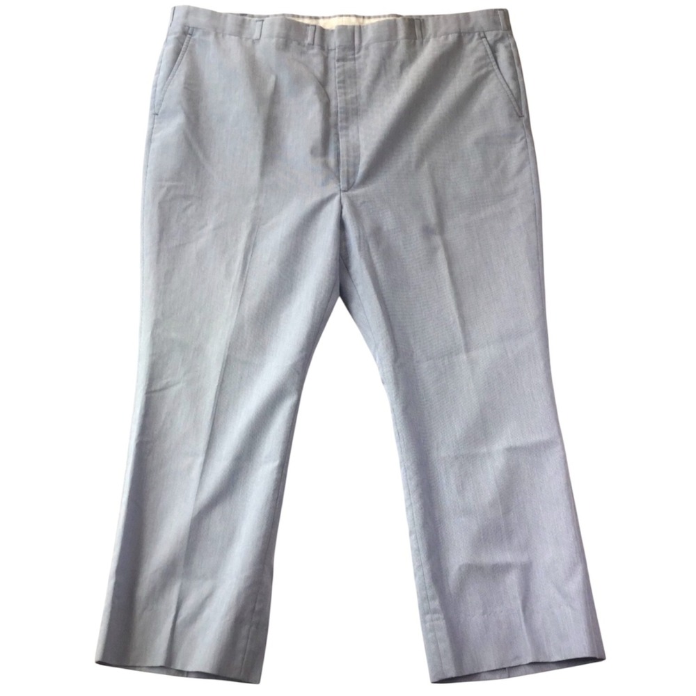 Hubbard Pants Mens Vintage Light Blue 44x27 Pinstripe Business Casual USA
